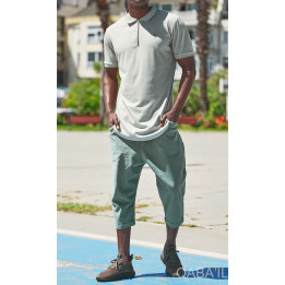 Polo Zip up - vert clair - Qaba'il