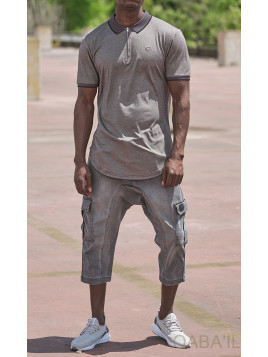 Polo Zip up - Anthracite -...