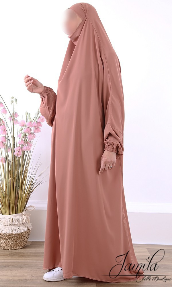 Jilbab 1 Pièce Taupe rosé 2314 - Microfibre - Jamila