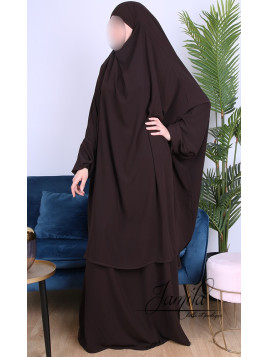 Jilbab 2 pièces jupe marron...