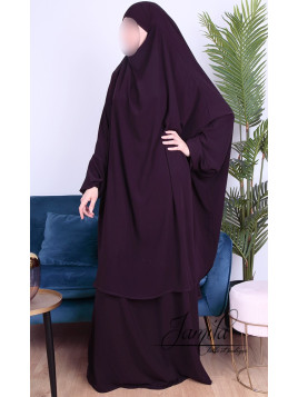 Jilbab 2 pièces jupe Prune...