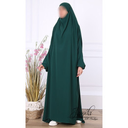 Jilbab 1 Pièce Vert sapin 1329 - Microfibre - Jamila