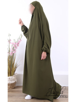 Jilbab 1 Pièce Kaki Foncé...
