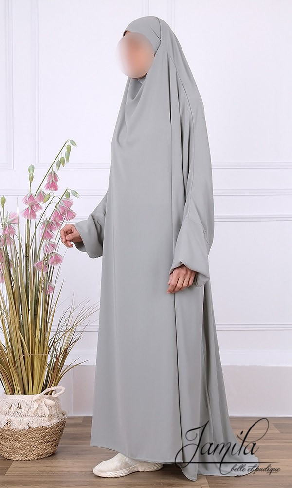Jilbab 1 Pièce Kaki clair 2309 - Microfibre - Jamila