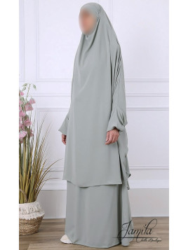 Jilbab 2 pièces jupe Kaki...