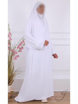 Jilbab 1 Pièce Blanc -...