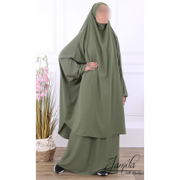 Jilbab 2 pièces jupe Kaki 2661 - microfibre - Jamila