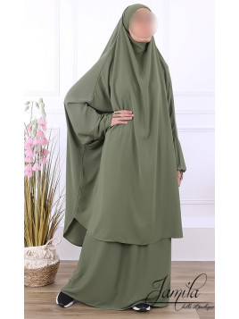 Jilbab 2 pièces jupe Kaki...