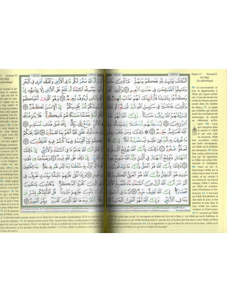 CORAN AL-TAJWID AVEC TRADUCTION DES SENS EN FRANCAIS 