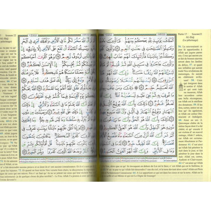 CORAN AL-TAJWID AVEC TRADUCTION DES SENS EN FRANCAIS 