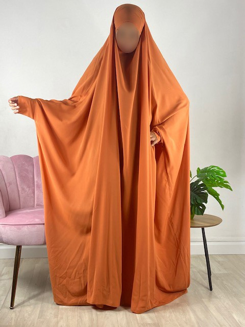 Jilbab 1 pièce saoudien A0S Ambre 154/156 - wool peach - El Bassira