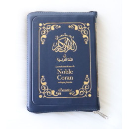 Noble Coran en français - (Fermeture zip) - Bleu marine - Editions Orientica