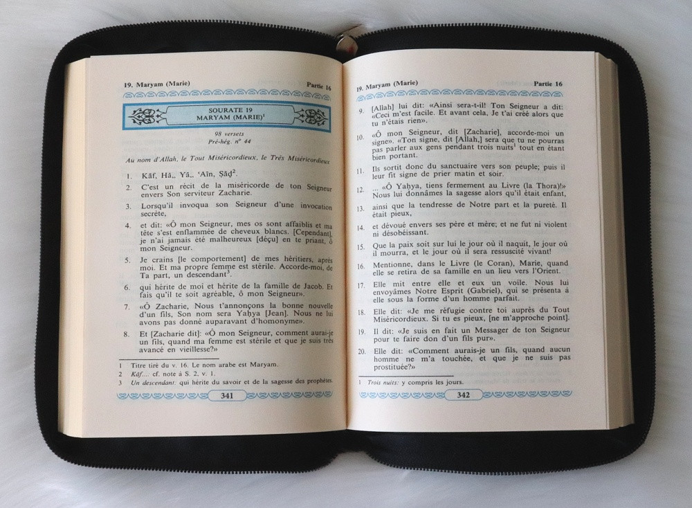 Noble Coran en français - (Fermeture zip) - Blanc - Editions Orientica