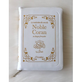 Noble Coran en français - (Fermeture zip) - Blanc - Editions Orientica