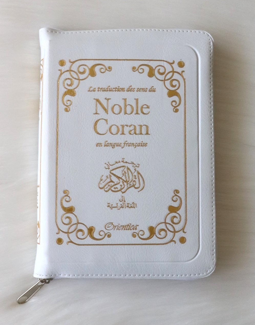 Noble Coran en français - (Fermeture zip) - Blanc - Editions Orientica