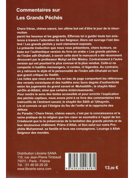 Commentaires sur Les Grands Péchés
