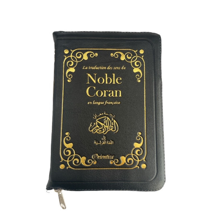 Noble Coran en français - (Fermeture zip) - Noir - Editions Orientica