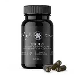 Gélules végétales Bio à la poudre de graines de Nigelle Habachiya d'Ethiopie - Nigelle Source