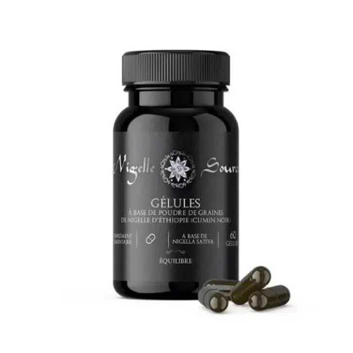 Gélules végétales Bio à la poudre de graines de Nigelle Habachiya d'Ethiopie - Nigelle Source