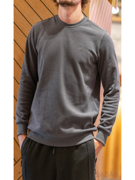 Pull col rond - Gris...