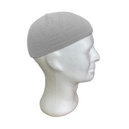 Chéchia simple gris blanc