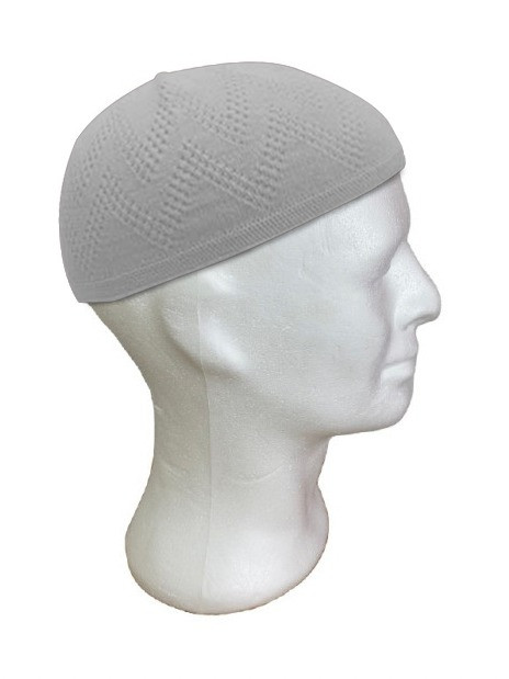 Chéchia simple gris blanc