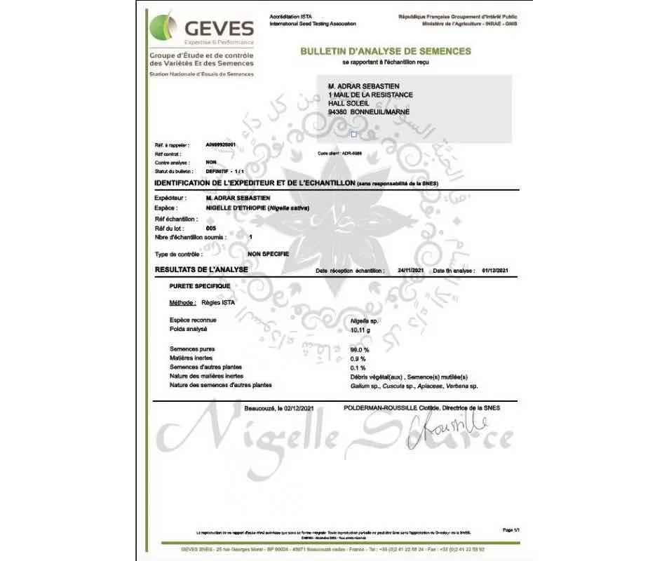 Poudre de Graines de Nigelle habachia Certifiées - Nigelle Source