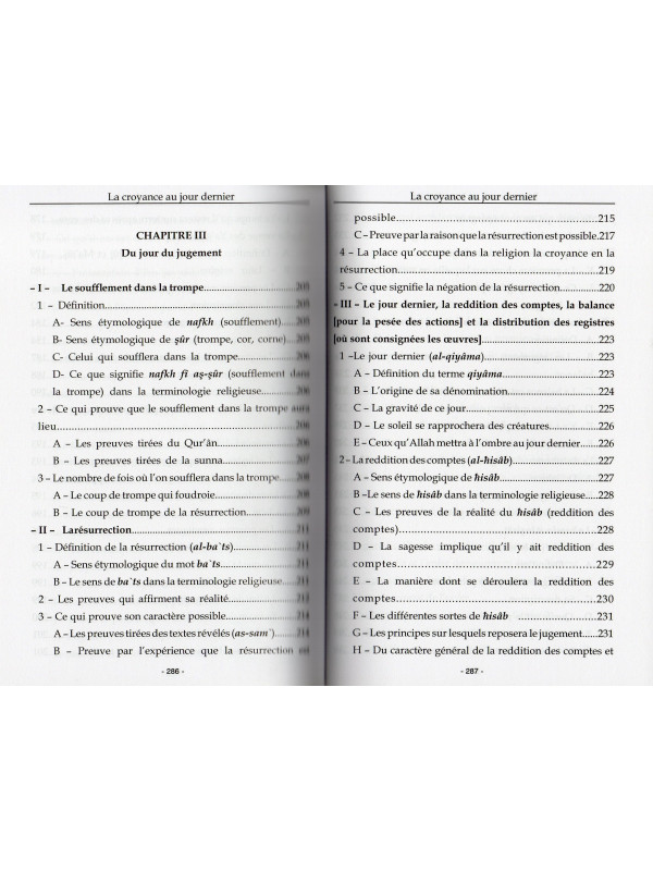 La Croyance au Jour Dernier