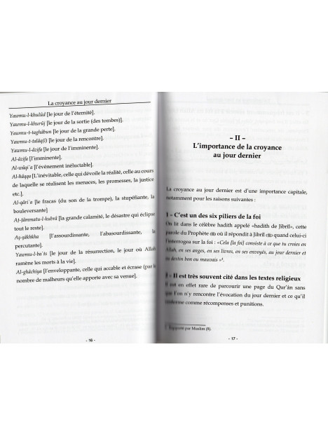 La Croyance au Jour Dernier