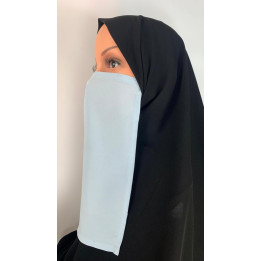 Half niqab Bleu Grisé - Microfibre