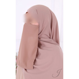 Half niqab Taupe rosé - Microfibre