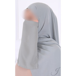 Half niqab Kaki clair - Microfibre
