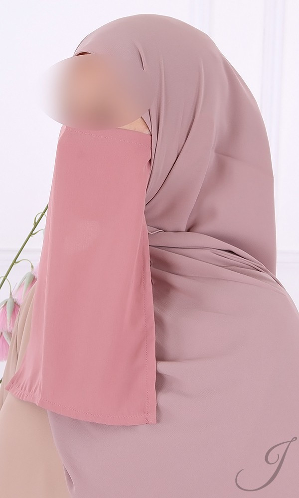 Half niqab Rose nude - Microfibre