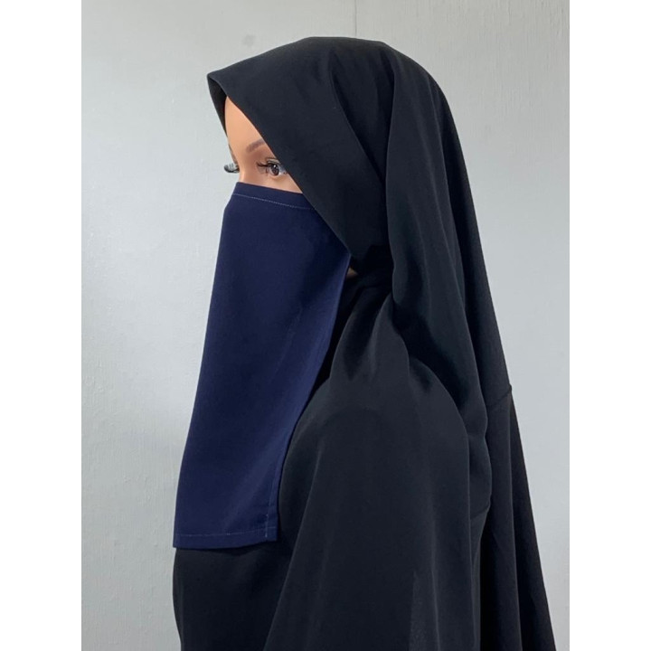 Half niqab Bleu marine - Microfibre