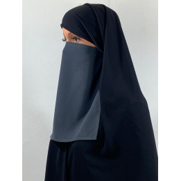 Half niqab Gris anthracite - Microfibre