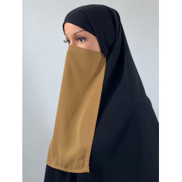 Half niqab camel 2662 - Microfibre