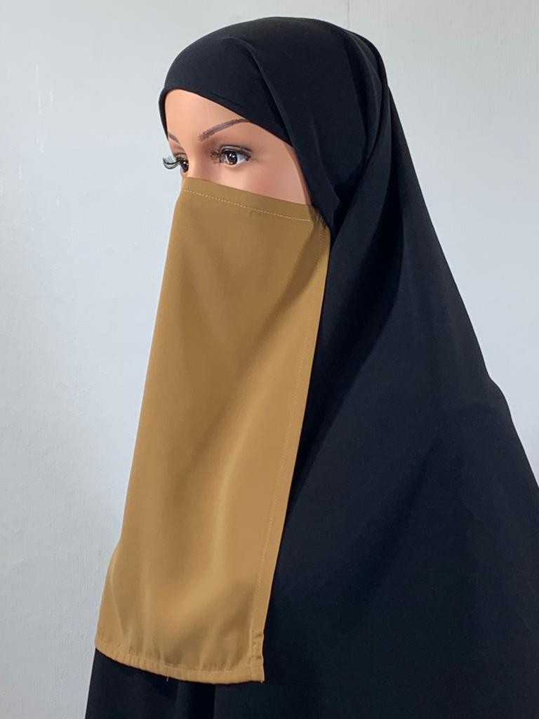 Half niqab camel 2662 - Microfibre