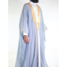 Bisht saoudien gris clair