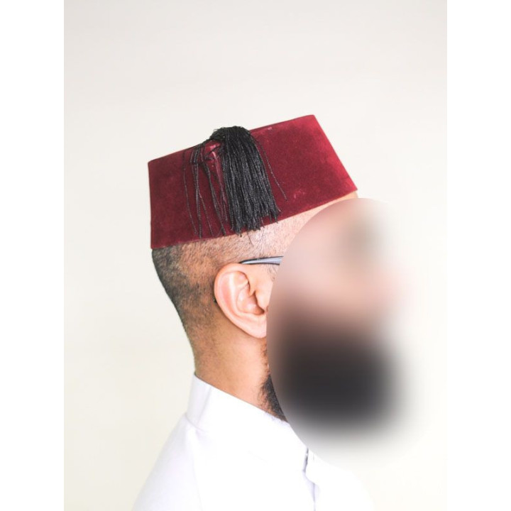 Tarbouche marocain grenat