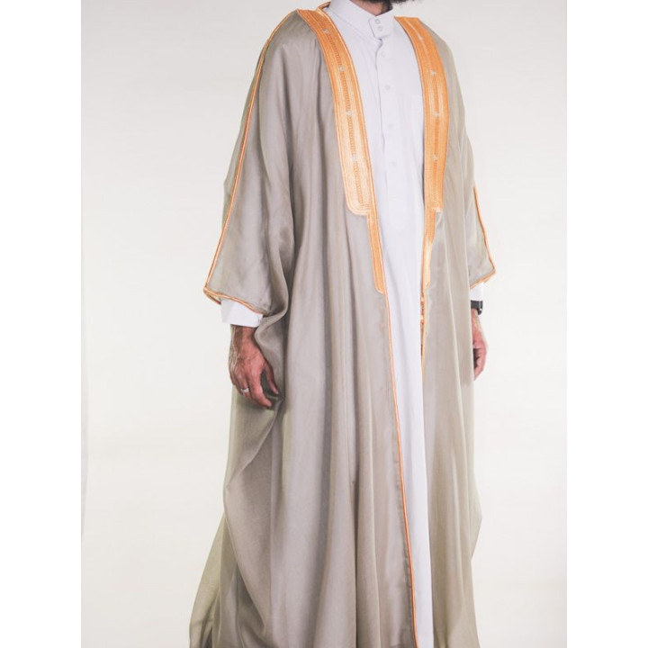 Bisht saoudien taupe clair