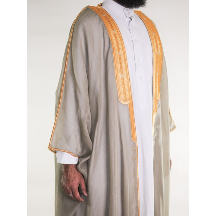Bisht saoudien taupe clair