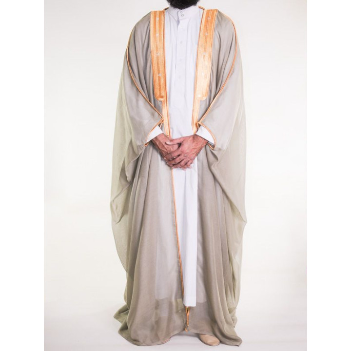 Bisht saoudien taupe clair