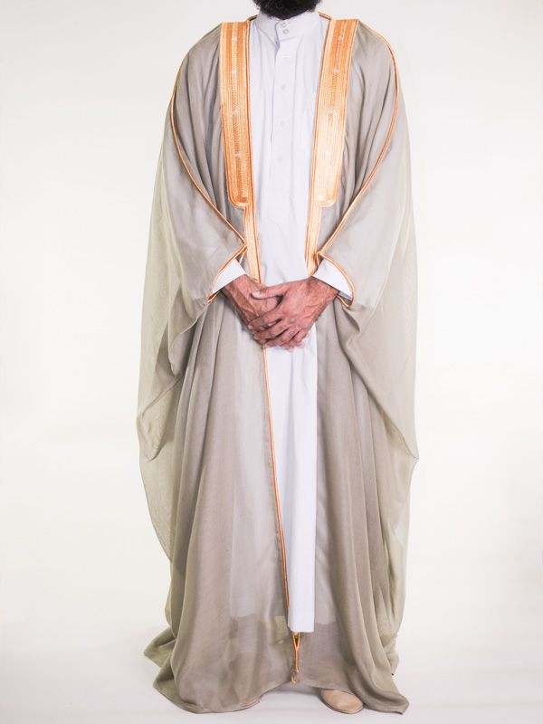 Bisht saoudien taupe clair