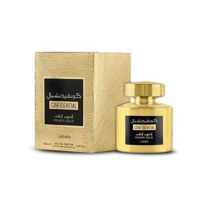 Confidential Private Gold | Eau de parfum 100ml | Marque Lattafa