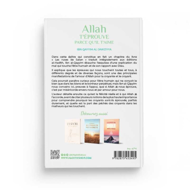 Allah t'éprouve parce qu'Il t'aime - Editions Al Hadith
