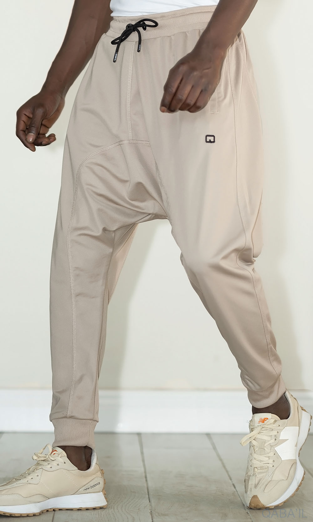 Sarouel Jogging Léger Beige - Qabail