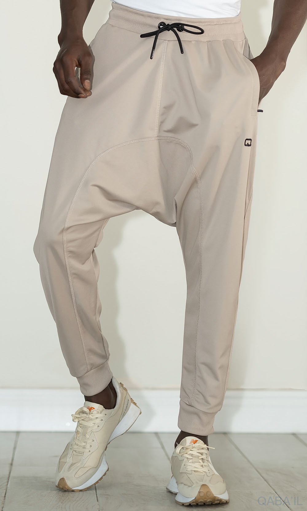 Sarouel Jogging Léger Beige - Qabail