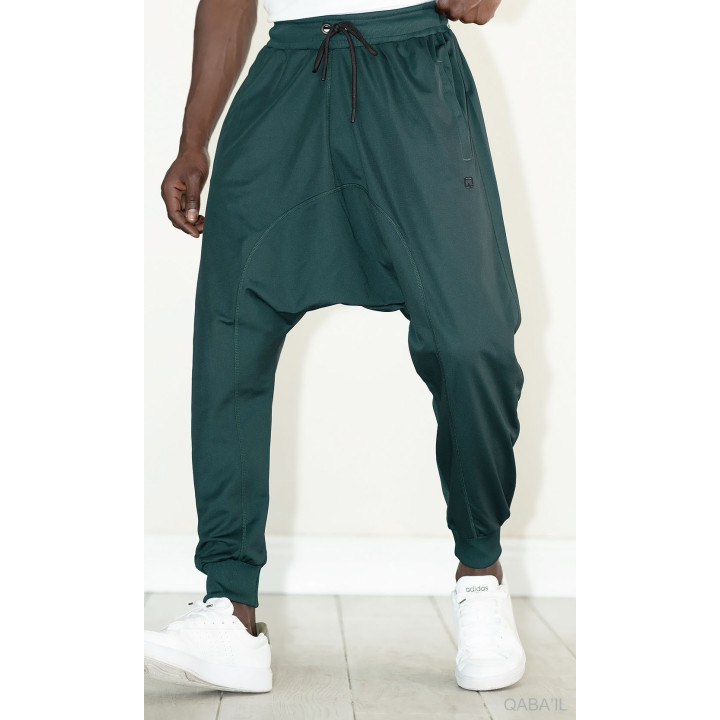 Sarouel Jogging Léger vert bouteille - Qabail