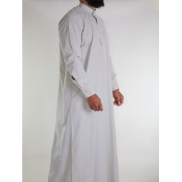 Qamis saoudien en lin - vert d'eau clair
