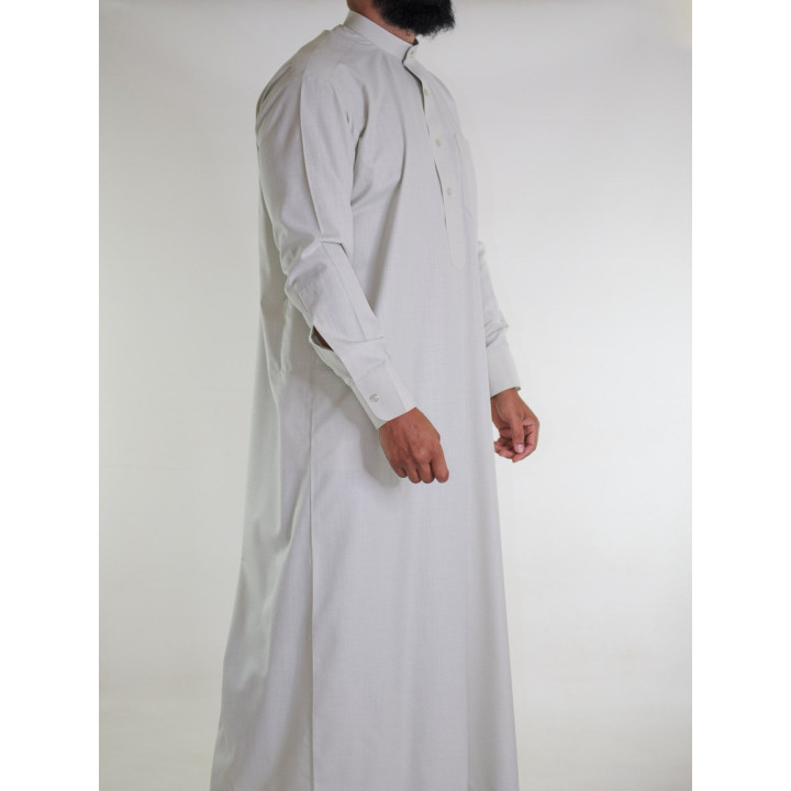 Qamis saoudien en lin - vert d'eau clair